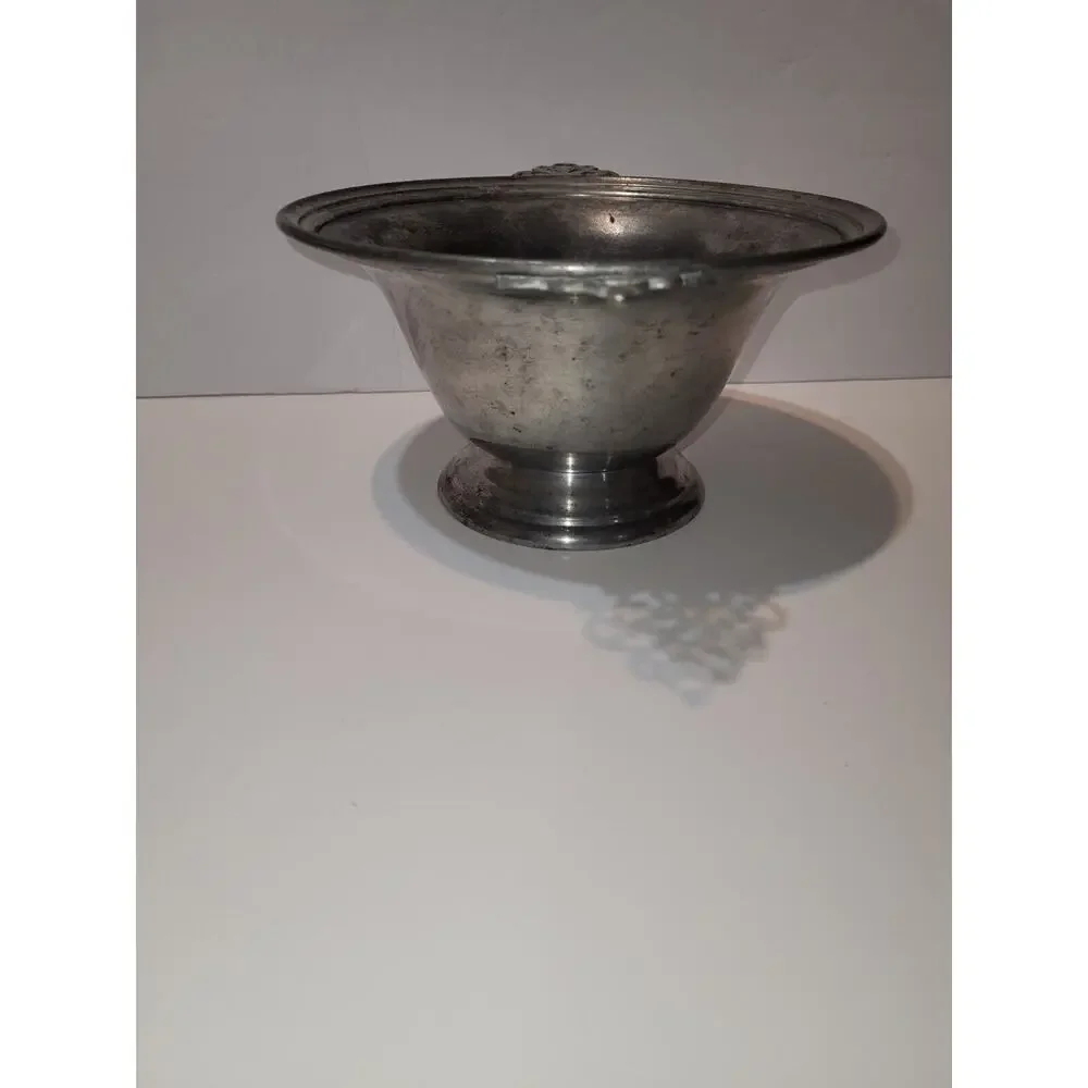 1930s Vintage Revere Pewter By Benedict‎ 433 Porringer Handles 8” Footed Bowl